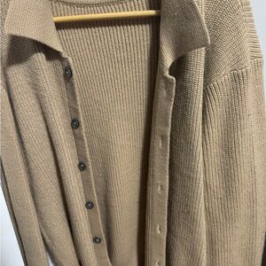 Women's Tan Sweater Cardigan